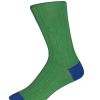 Green and Blue Cotton Heel & Toe Socks
