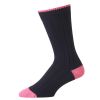 Navy and Pink Cotton Heel & Toe Socks