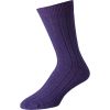 Purple Cashmere Ribbed Sock