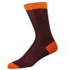 Purple Orange Cotton Lisle Kew Sock