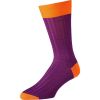 Purple Orange Cotton Lisle Kew Sock