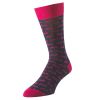 Navy Pink Hare Heel and Toe Sock
