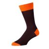 Orange Brighton Stripe Cotton Sock