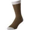 Olive Cashmere Heel and Toe Sock