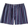 Navy Thin Stripe Satin Boxer Shorts