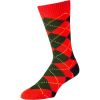 Red Angus Argyle Sock