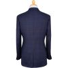 Blue Lawrence Wool and Silk Check Jacket
