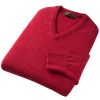 Berry Red Lambswool V-Neck Jumper