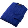 Royal Blue Cable Crew Neck