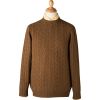 Brown Cable Crew Neck