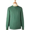 Green Cable Crew Neck