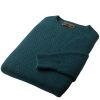 Tartan Green 3 Ply Tuck Stitch Geelong Jumper