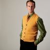 Gold  Lambswool Knitted Waistcoat