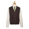 Brown Lambswool Knitted Waistcoat
