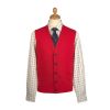 Red Lambswool Knitted Waistcoat