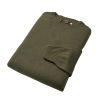 Olive Green Wool Cashmere 2 ply Crew Neck