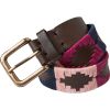 Pink and Navy  Argentinian Polo Belt