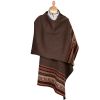 Brown Scottish fairisle shawl
