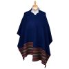 Navy Scottish fairisle shawl