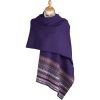 Plum Scottish fairisle shawl