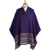 Plum Scottish fairisle shawl