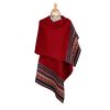 Red Scottish fairisle shawl