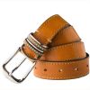 Brown Leather Belt WIth Turquoise Studs