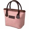 Pink Herringbone Tweed Tote Bag