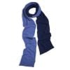 Blue Merino and Cashmere Two Tone Scarf