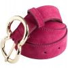 Pink Suede Double Buckle Belt