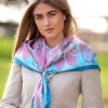 Pink Catch and Release Large Square Silk Scarf