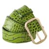 Green Croc Skin Leather Belt