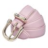 Pink Slim Leather Buckle Belt