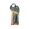Teal & Rust Rearing To Go Classic Silk Scarf