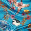 Turquoise Sabrina Birds Silk Scarf