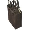 Chocolate Leather Tote Handbag