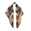 It's a Dog's Life Navy & Fawn Large Square Silk Scarf