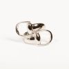 Snaffle Silver Finish Scarf Ring