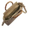 Beige Bamboo Leather Handbag