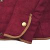 Wine Quilted Classic Jacket