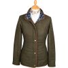 Green Olive Quilted Classic Jacket