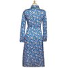 Cobalt Blue Floral Viscose Dress