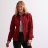 Raspberry Red Cotton Canvas Short Waxed Jacket