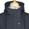 Navy Wax Cotton Coat