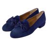 Mid Navy Suede Bow Slipper