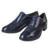 Navy Leather and Suede Brogues