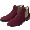 Wine Suede Chelsea Boot with Contrast Gusset