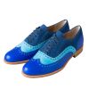 Blue Leather and Suede Brogue Shoes