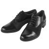 Black Suede and Leather Oxford Shoe