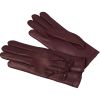 Wine Leather Tassel Gloves